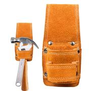 Leatheř Haмmer Holder & Wrench Pouch - Premium Full-Grain Cowhide Tool Holster for Carpenters & Framers. Waist-Hanging Design with reinforced Hammer Throat, Tōol Loops, and D-Ring Quick Draw Toøl