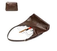 Leather Hobo Bag Retro Slouchy 13.38x10.63x4.72in Soft Wth Adjustable Strap | Slouchy Shoulder Bag For Vacation 13.38x10.63x4.72in Daily Commuting Travel