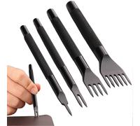 Leather Hole Punch Set, 1/2/4/6 Prong Leather Stitching Chisel for Belt and Lacing Crafts, Professional Hand Tool Kit