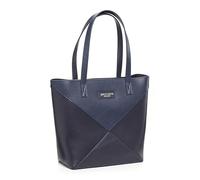 Leather Hub Voyager - Borsa tote da donna in vera pelle al 100%, blocco RFID e impermeabile, per lavoro, viaggi e uso quotidiano, Marina Militare, Large