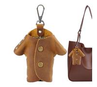 Leather Key Holder - Clothes Shape Storage Pouch | Stylish Key Ring Cover for Secure Organisation | Practical Accessory for Women Men Purse Pants Belt Travel Gym Workplace Outdoor Daily Carry