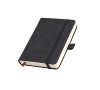 Leather Pocket Notebook Lined Journal A6 Hardcover Finger Aesthetic Bound Record Per scrivere e prendere appunti(Black)