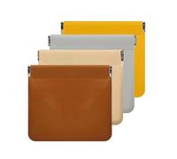 Leather Pouch, Mini Portable Cosmetic Bags for Women, Coin Purse Lipstick Cosmetic Accessories Organizer, Small Travel Kit Storage Pouch for Shopping and Traveling (C-4PCS)