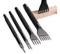 Leather Punch Tool - Efficient Leather Stitching Chisel Prong Punch Tool - 1/2/4/6 Prong Long-Lasting Build Leatherr Handcrafting Tools Kit For Key Bags Wallets Efficient Punching