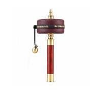 Leather Pure Copper Six-Character Prayer Wheel, Hand Held Prayer Wheel | Copper Hand Held Prayer Wheel For Praying, Blessing, Meditation, Healing, Relaxing, Yoga(Miniature)