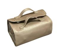Leather Roll-Up Makeup Bag, 4-in-1 Foldable Cosmetic Organizer, Waterproof Travel Makeup Storage, Toiletry Bag con tasche multiple per donne e ragazze, 24 x 12 cm, grigio, Se référer au descriptif