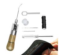 Leather Sewing Kit, Hand Stitching Repair Set, Awl Thread Crafting For Sofa, Seat, Jacket, Purse, Bag, Tent, Boot, Couch, Book, Coat, Chair, Home, Upholstery, Repairs