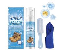 Leather Shoe Cleaner - 100ml Shoe Cleaning Kit | Sneaker Cleaner Kit - Gentle Eco Friendly Cleaning Solution with Brush and Towel for Leather Canvas and Pu Shoes, Ideal for Daily Care