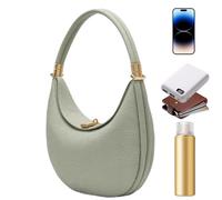 Leather Shoulder Bag, Foldable Crescent Sling Handbag, Lightweight Small Fashion Purse, Women Travel Tote Set Design, for School, Vacation, Shopping, Weekend, Events,
