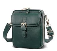 Leather Small Purse Crossbody Shoulder, Comebybuys Vintage Mini Messenger Bag, Anti-Theft Zippers & Adjustable Strap (Green)