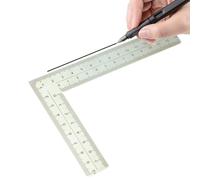 Leather Square Ruler - Double-Sided Stainless Steel L Scale | Precision Co