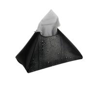 Leather Tissue Holder, Decorative Tissue Box, Triangle Organizer Case, Detachable Anti Slip Design for Easy Refill Use Living Room Bedroom Bathroom Office Hotel Car Restroom Decor Storage