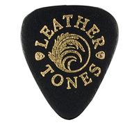 Leather Tones-Plettro per chitarra, in pelle, colore: nero (singolo)