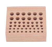 Leather Tool Holder Organizer, 46 Holes, Beech Wood, Professionale, Resistente e Durevole - Design Funzionale, Adatto a Artigiani e Appassionati di Fai da Te