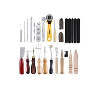 Leather Tools Kit 24 Pieces Sewing DIY Saddle Making Practical