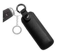 Leather USB Flaşh Drive Case - Thumb Drive Holder | 11cm PU Cylindrical Organizer Waterproof Scratch Resistant Portable Protective Storage Sleeve for Data Stick Travel Office Use