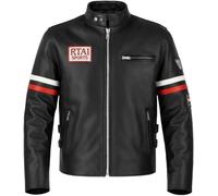 Leather Verse Hugh Laurie Gregory Giacca da motociclista in pelle nera 2XS - 4XL, Nero - Similpelle., L