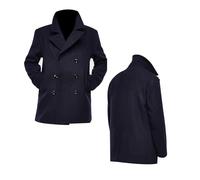 Leather Verse Tom Wool Navy Blue Peacoat - Mission Imposssible Ethan Hunt MI 6 Cappotto invernale sportivo doppiopetto, Blu Navy - Lana, L
