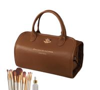 Leather Waterproof Cosmetic Bag, 4-in-1 Detachable Makeup Organizer, 9.84x4.72x4.72 inches, Foldable Makeup Bag, With Compartments for Women, Portable Beauty Storage for Woman