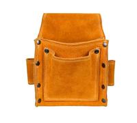 Leather Woodworking Tool Pouch - Thickened Cowhide Nail Bag For Construction & Carpentry | Bag With Secure Buckle | MultiFunctional Tool Pocket For Electricians, Plumbers, And Handymen