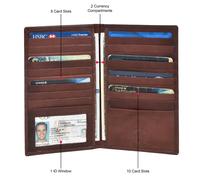Leatherboss Credito Porta Carte Portafoglio Nuovo Marrone Scuro Molto Raro Stile