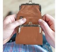 Leatherboss Sigaretta E Accendino Custodia Con Gancio Twist Vera Pelle Nuovo