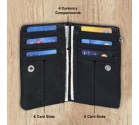 Leatherboss Slim Compatto Frizione Pelle Portafoglio per Donna, Mamma Speciale