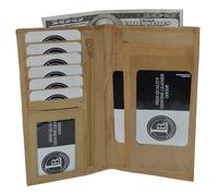 Leatherboss Vera Pelle Nuovo Stile Libretto Assegni Soldi Porta Carte di Credito