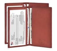 LeatherBoss Vera Pelle Uomo Donna Libretto Assegni Cover Tinta Unita Set Di 2,