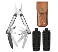 Leatherman ARC Bundle Multi-Tool, Custodia e Kit Bit - Multiutensile 20 Funzioni con Lama MagnaCut, Custodia Heritage Media in Pelle Marrone e Kit Bit da 42 Utensili