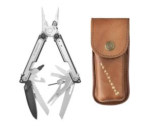 Leatherman ARC Bundle Multi-Tool, Custodia e Kit Bit - Multiutensile 20 Funzioni con Lama MagnaCut, Custodia Heritage Media in Pelle Marrone e Kit Bit da 42 Utensili