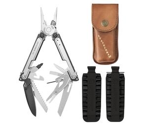 Leatherman ARC Bundle Multi-Tool, Custodia e Kit Bit - Multiutensile 20 Funzioni con Lama MagnaCut, Custodia Heritage Media in Pelle Marrone e Kit Bit da 42 Utensili