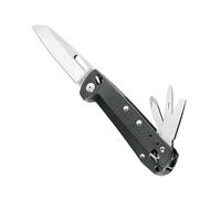 LEATHERMAN - FREE K2 coltello e mutlifunzione da tasca con blocchi magnetici, manici in alluminio e clip da tasca, Grigio