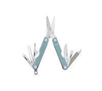 LEATHERMAN - Micra - Attrezzo Multifunzione Tascabile con Forbici a Molla e Altri 9 Pratici Strumenti per Uso Quotidiano, in Acciaio Inossidabile, Adatto per Portachiavi - Azzurro Arctic