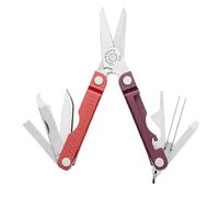 Leatherman Micra - Multiutensile Portachiavi in Acciaio Inossidabile con Forbici a Scatto e 9 Utensili - Vino Speziato