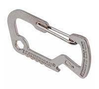 Leatherman Moschettone con Accessori, Adatto per Fissare Oggetti, con Apribottiglie e Chiave Esagonale nell'Angolo Superiore, Acciaio Inossidabile
