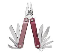 Leatherman Rebar Multi-Tool - 17 Strumenti per il fai da te e il Campeggio - Acciaio Inossidabile, Heathered Cranberry