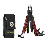 LEATHERMAN Signal - Attrezzo Multifunzione Tascabile con 19 Pratici Strumenti per Fai da Te, Outdoor e Campeggio - Rosso Carminio
