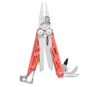 Leatherman Signal - Attrezzo multiuso con 19 pratici attrezzi multifunzione per esterni e campeggio, con custodia in nylon, guava, 14 cm