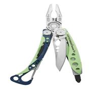 LEATHERMAN - Skeletool CX - utensile multiuso con 7 strumenti, tra cui pinze, tagliafili e coltello, per l'outdoor e il campeggio, in acciaio inox, Verdant