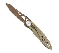 Leatherman Skeletool KB - Coltello Tascabile Completamente Nero con Lama in Acciaio Inox e Apribottiglie - Beige Sabbia