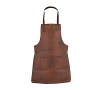 Leathershire Grembiule da macellaio, in vera pelle, da cuoco, barbecue, barbecue, barbecue, barbecue, per papà, Marrone, Taglia unica
