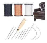 Leatherworking Tool Set - Needle Thread Kit, Heavy Duty Sewing Awl, Leather Repair Accessories, Crafting Tool Kit | Suitable Carpet Sofa Seat Leather, Perfect for DIY Sewings Projects Home Workshop