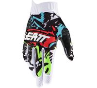 Leatt 1.5 GripR Zebra Guanti motocross, nero/bianco/rosso/blu, Taglia XL