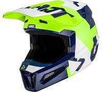 Leatt 2.5 Lime, casco da motocross M male Verde Fluo/Blu Scuro/Bianco