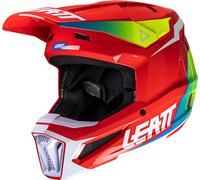 Leatt 2.5 Red, casco da motocross XL female Rosso/Bianco/Giallo/Verde