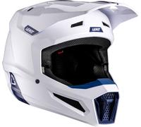 Leatt 2.5 Solid V26, casco da motocross M female Bianco/Blu Scuro