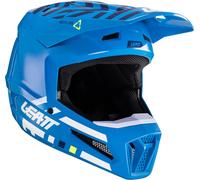 Leatt 2.5 V24 Cyan Casco da motocross, bianco-turchese-blu, taglia L