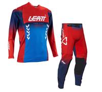 Leatt 2026 Kit Pantaloni E Maglia Motocross Bambini 4.5 Rosso