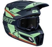 Leatt 3.5 Angled Casco da motocross con occhiali, rosso-verde-blu, taglia L per maschi